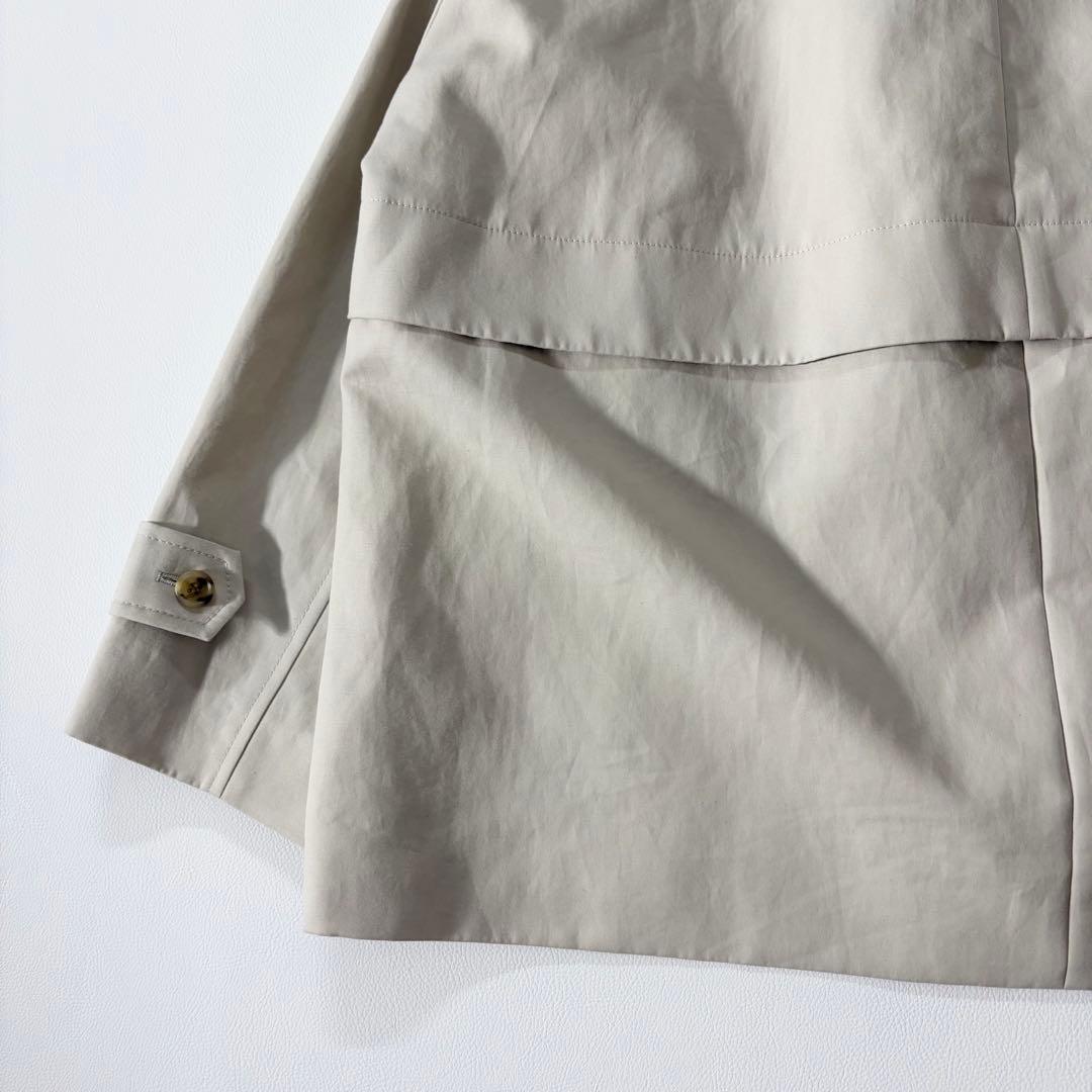 美品　ノーブル　25SS コットンダブルクロスハーフコート　ナチュラル