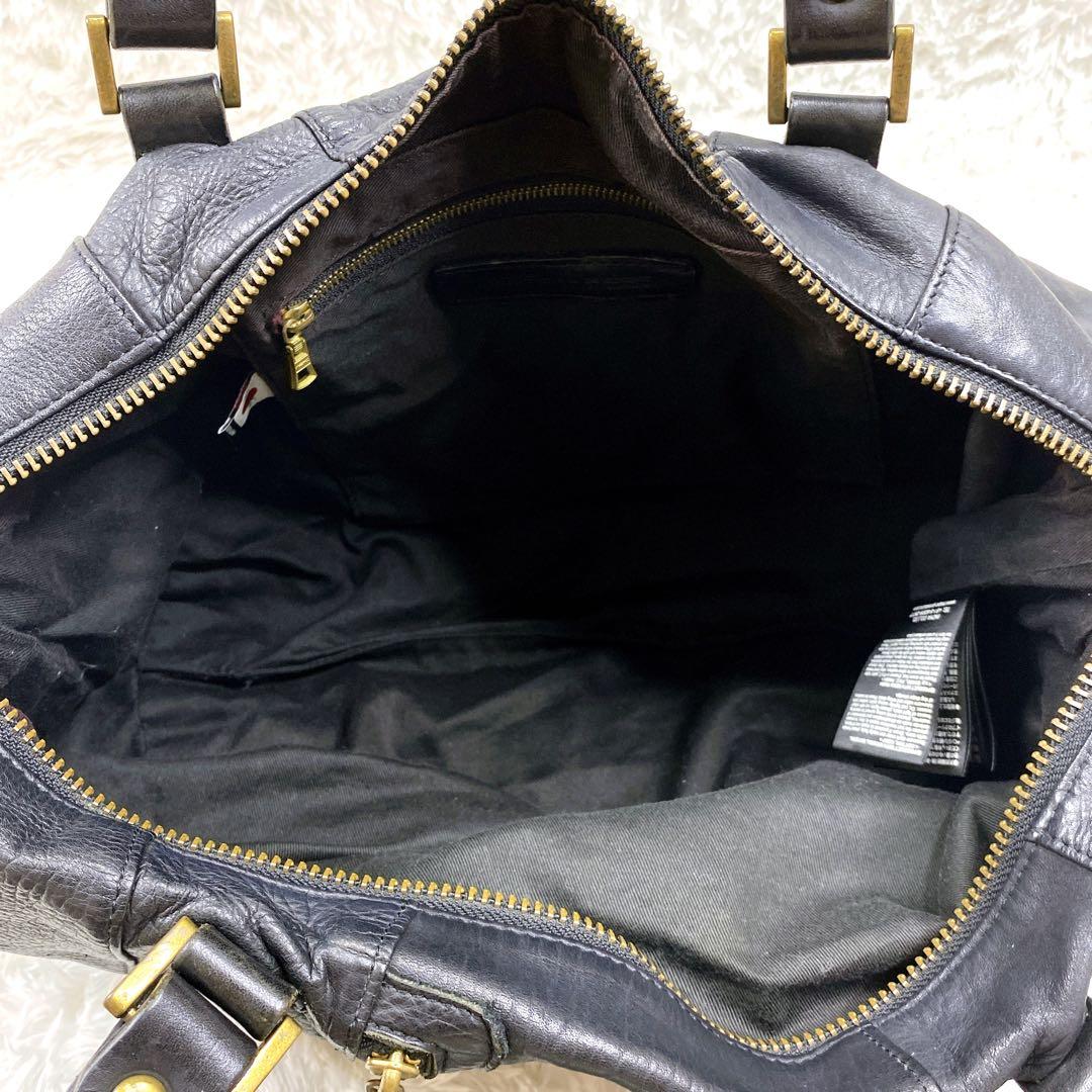 美品 マスターピース オールレザー 2way ボストンバッグ シボ革 肩掛け 黒