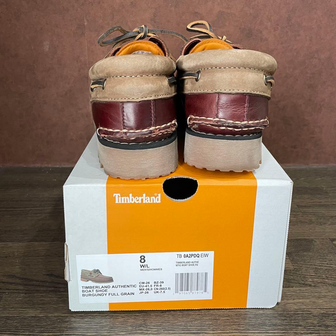 Timberland デッキシューズ 3eye バーガンディ 26cm