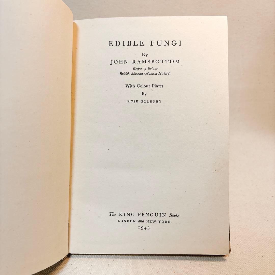 ペンギン文庫 1943年発行 美しいきのこ 図鑑 洋書 FUNGI
