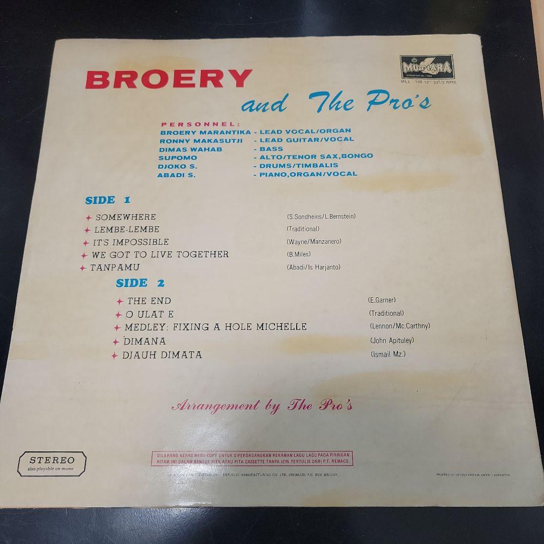 Broery and The Pro' Indonesia LP レア