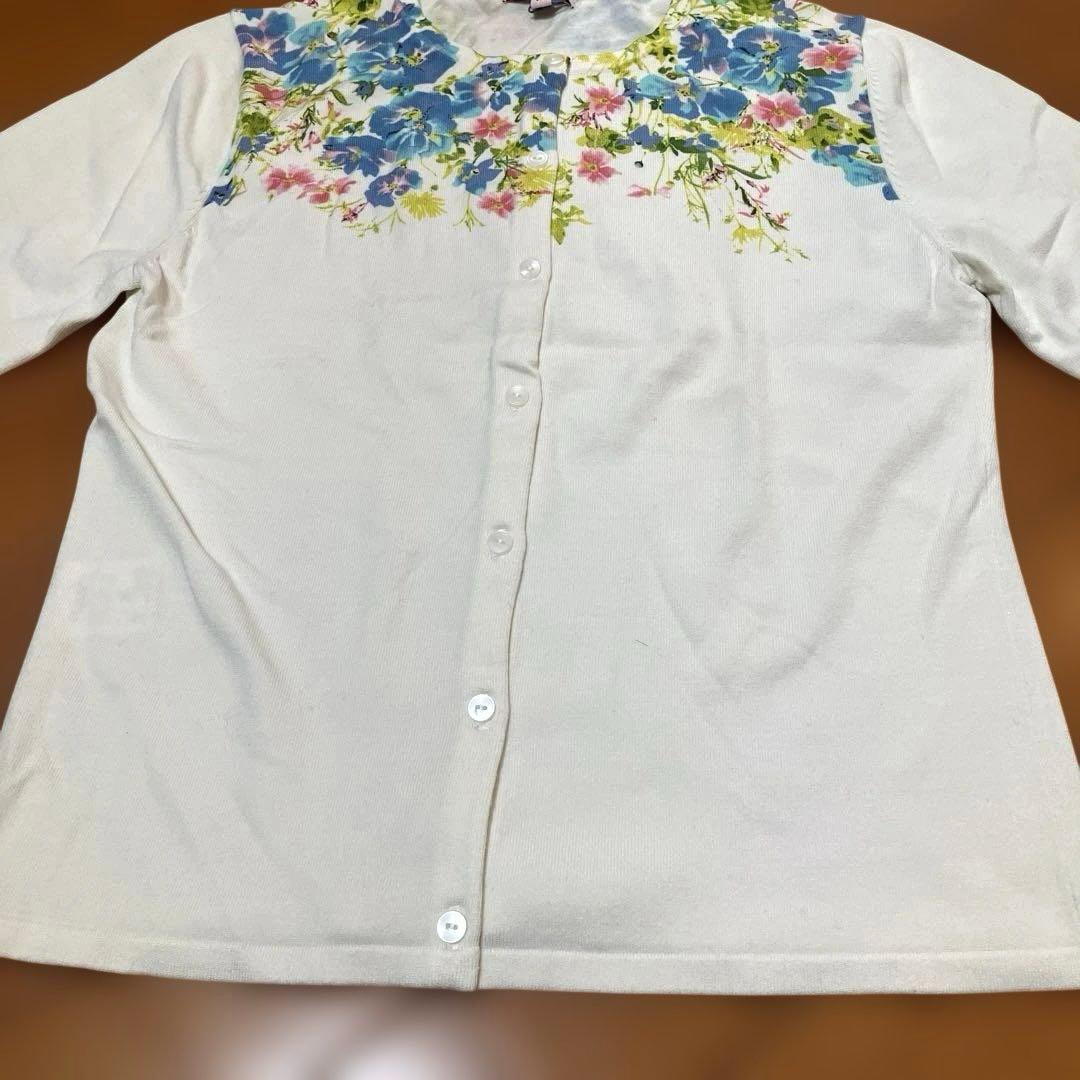 ふじこ　新品　トッカ フラワー　ニット　カーディガン　TOCCA