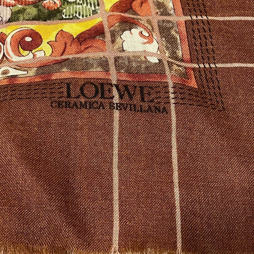 最終値引　高級　ロエベ　大判ストール　スカーフ　シルク35 LOEWE