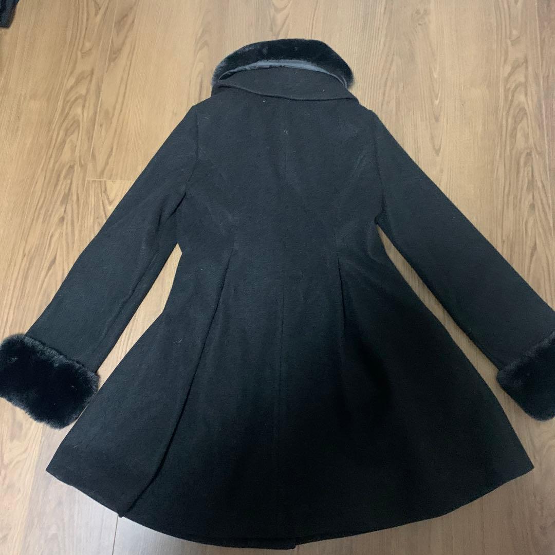 Ank Rouge アンクルージュ　ロゴリボンドーリーコート　黒