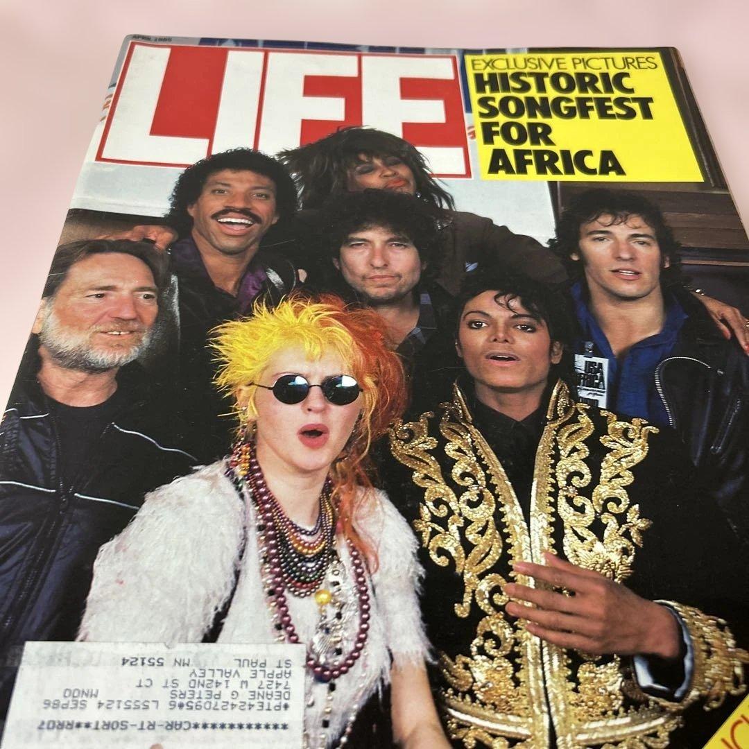 貴重⭐️1985年（昭和60年）雑誌ライフ　マイケルジャクソン他豪華メンバー表紙