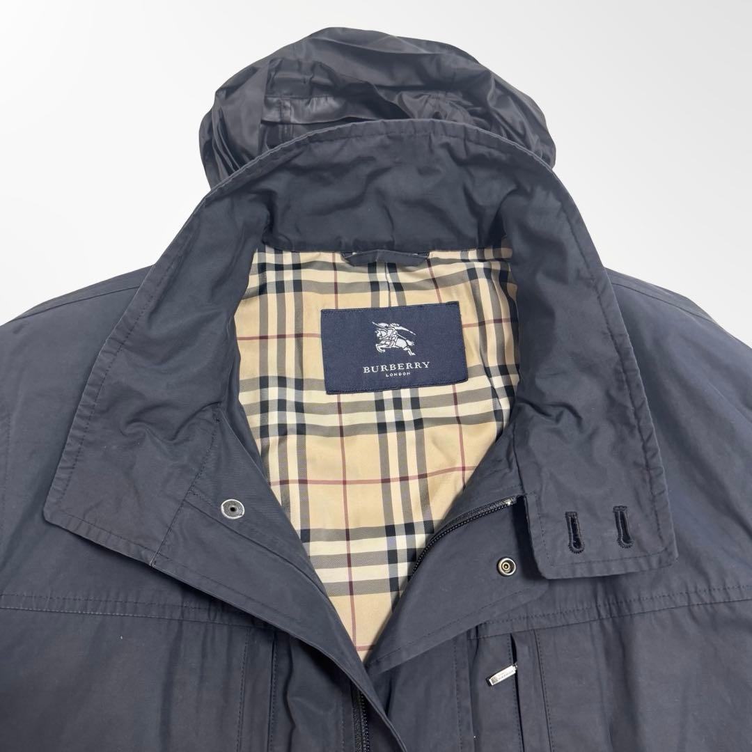 BURBERRY バーバリー コート LL ノバチェック ネイビー メンズ