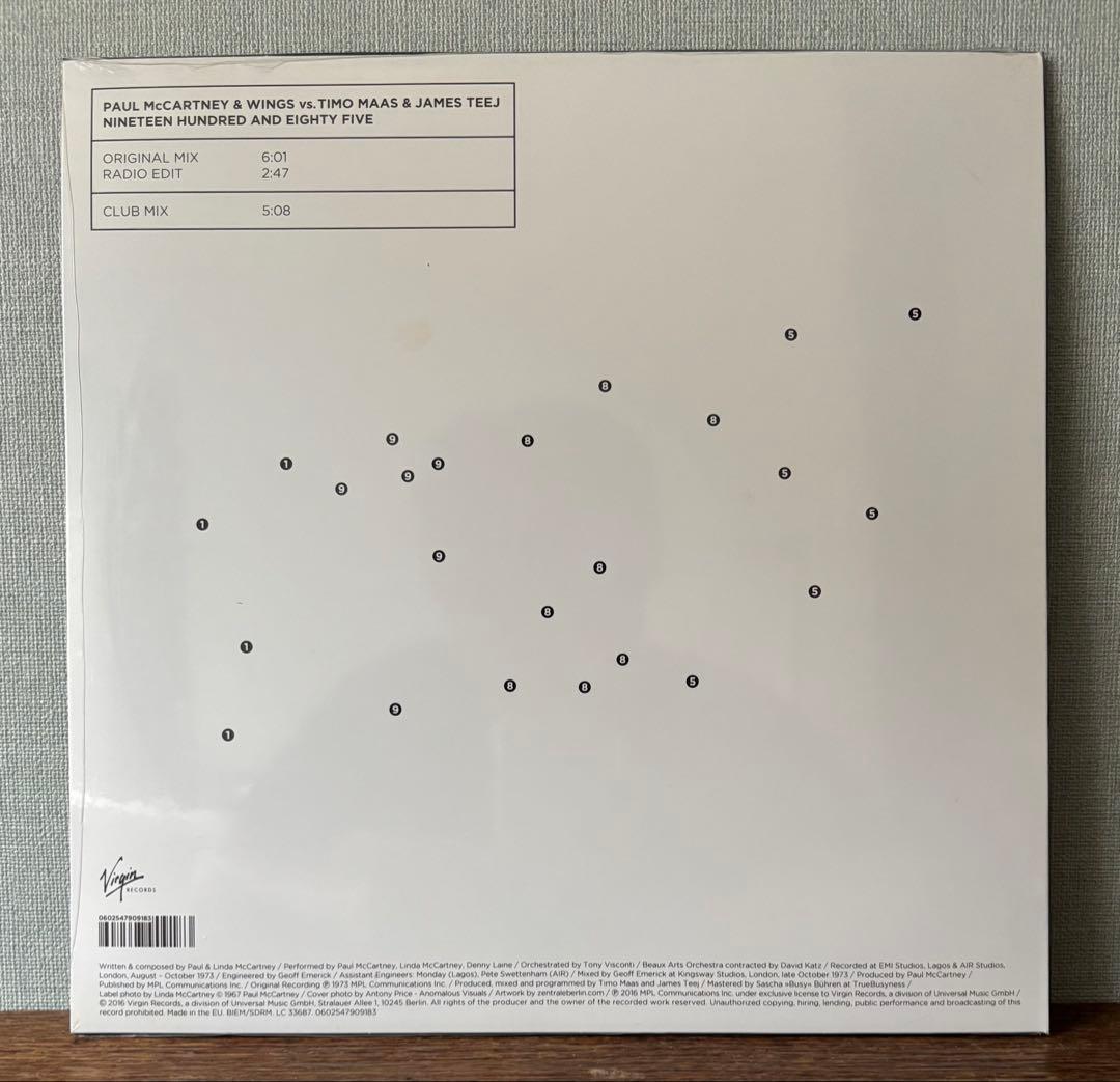 2枚セット！ポール•マッカートニー&ウイングス１９８５ 新品未開封12inch盤