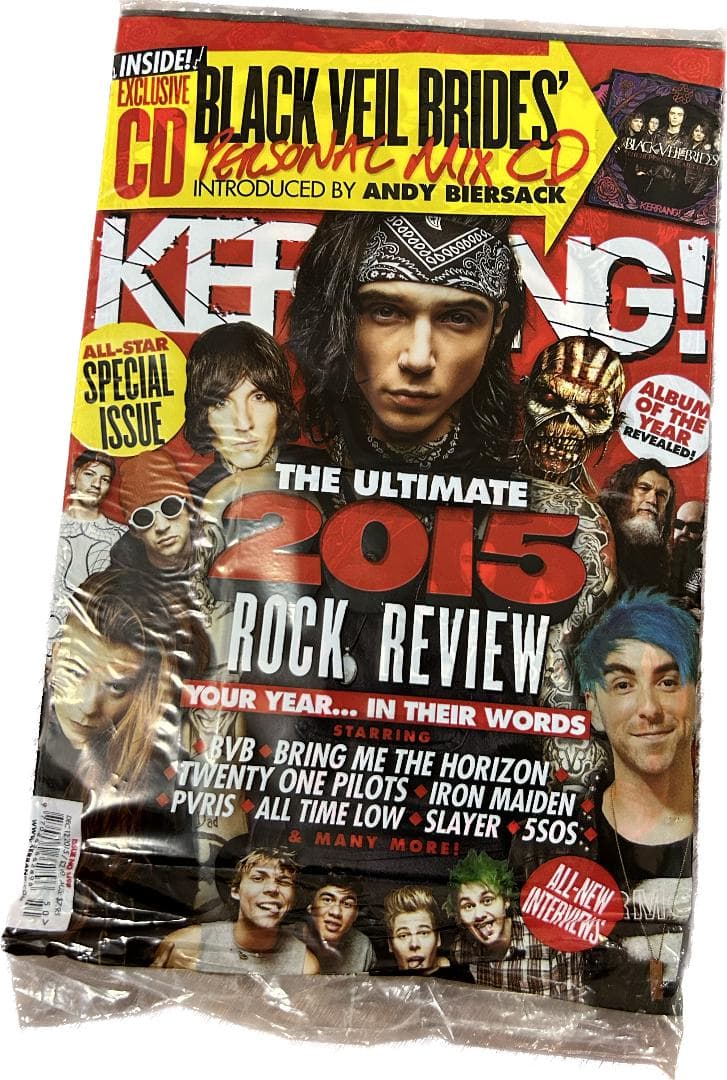 KERRANG! 25冊セット。IRON MAIDENトリビュートCD付き含む