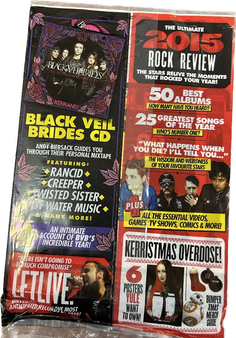 KERRANG! 25冊セット。IRON MAIDENトリビュートCD付き含む