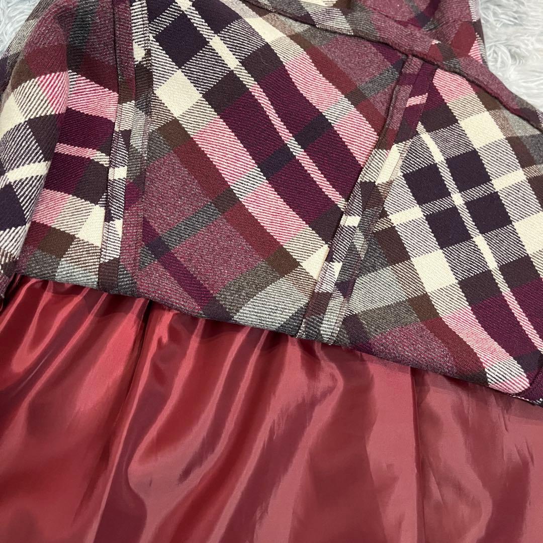 ワニちゃん様【BURBERRY BLUELABEL】ウール秋冬ワンピース✨極美品