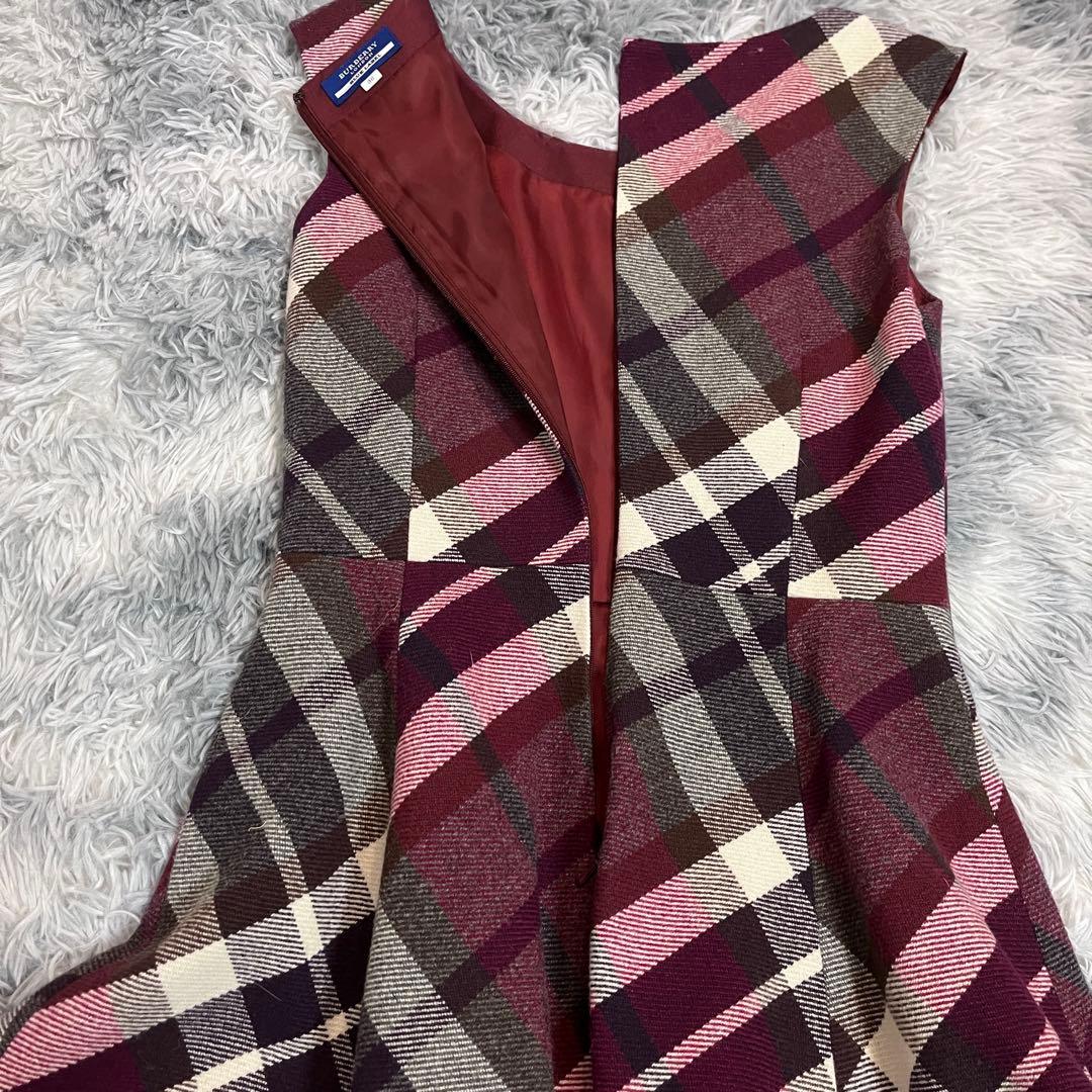 ワニちゃん様【BURBERRY BLUELABEL】ウール秋冬ワンピース✨極美品