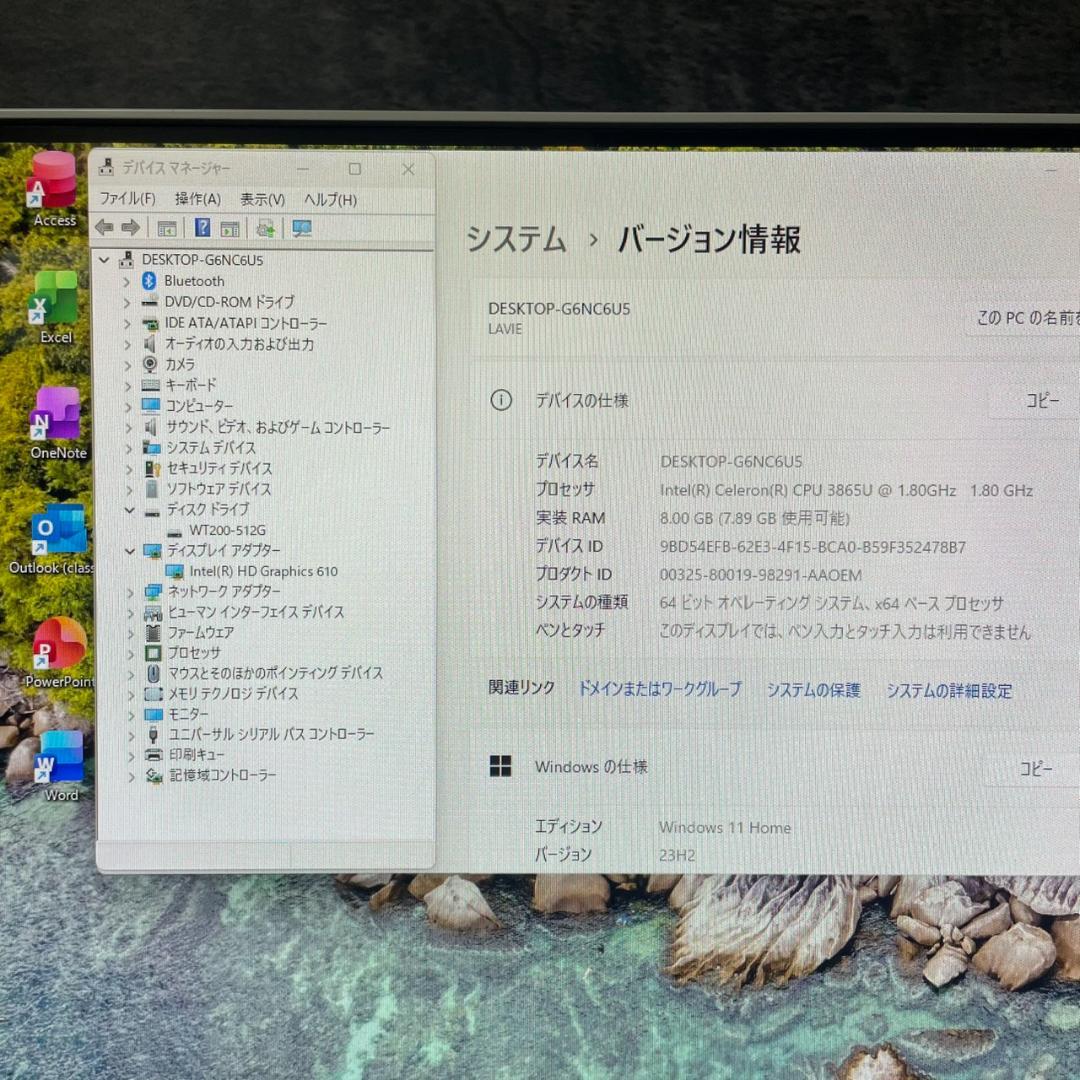 ★SSD Windows11 office2024 初期設定済すぐ使える★N