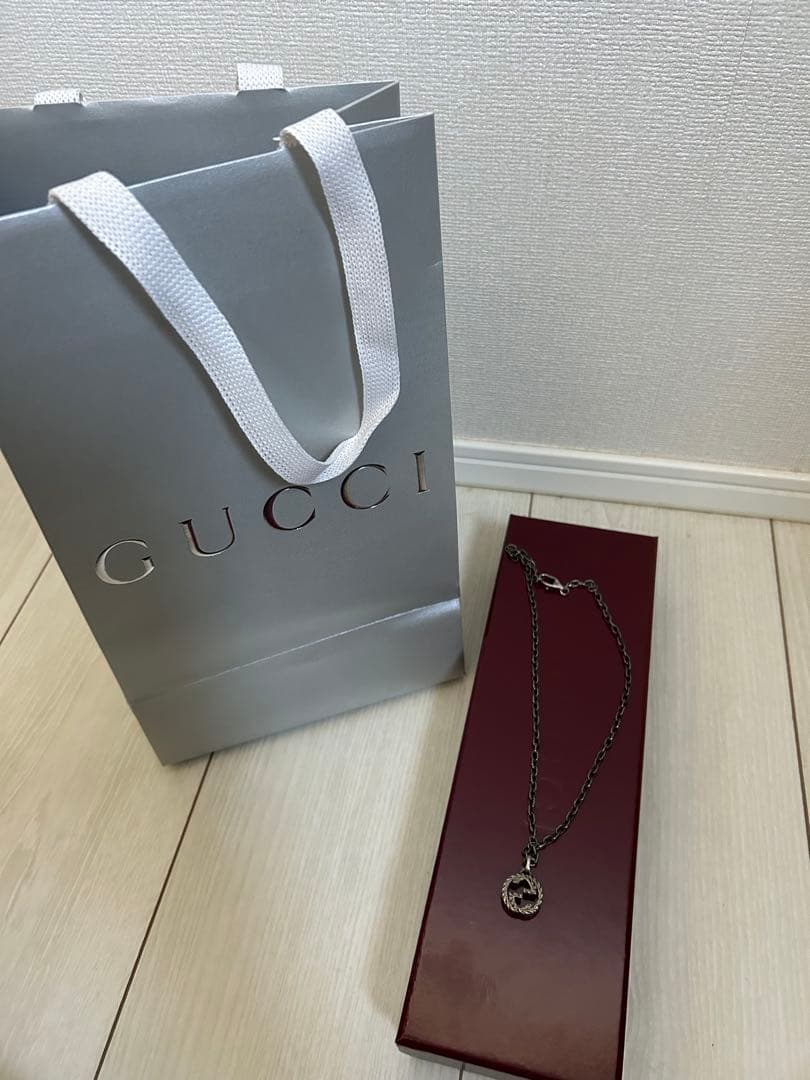 GUCCI シルバー925 ネックレス インターロッキング　ペンダントネックレス