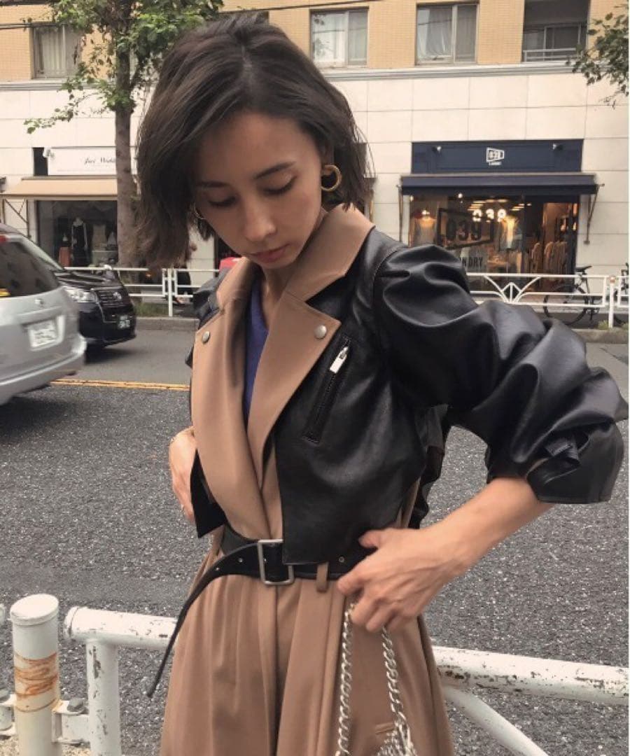 【値下げ】Ameri ライダースブッキングコート