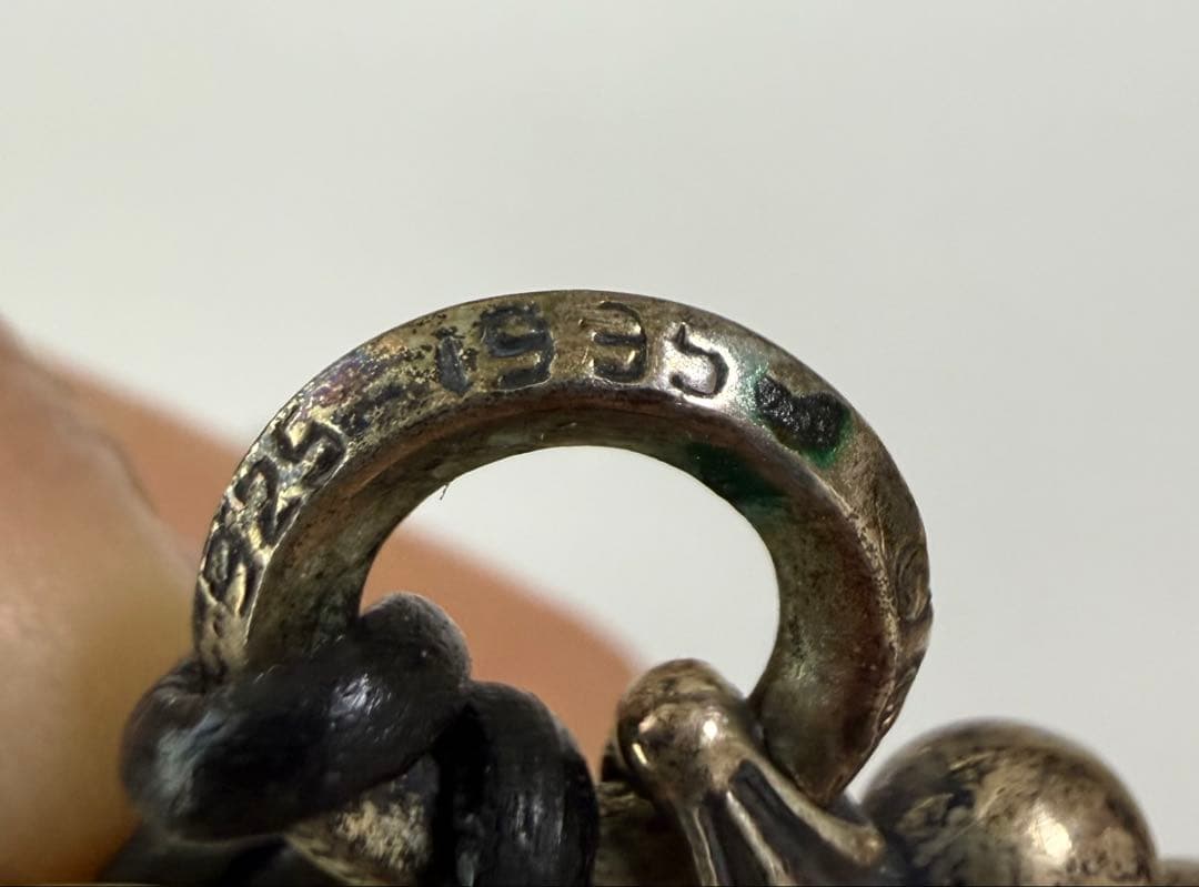Chrome Hearts フレア ネックレス 925 革紐 ヴィンテージ
