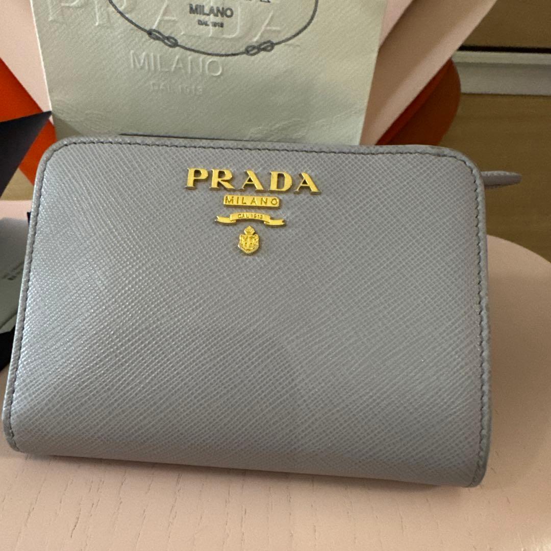 専用　PRADA サフィアーノマルチカラー二つ折財布 美品　付属品完品