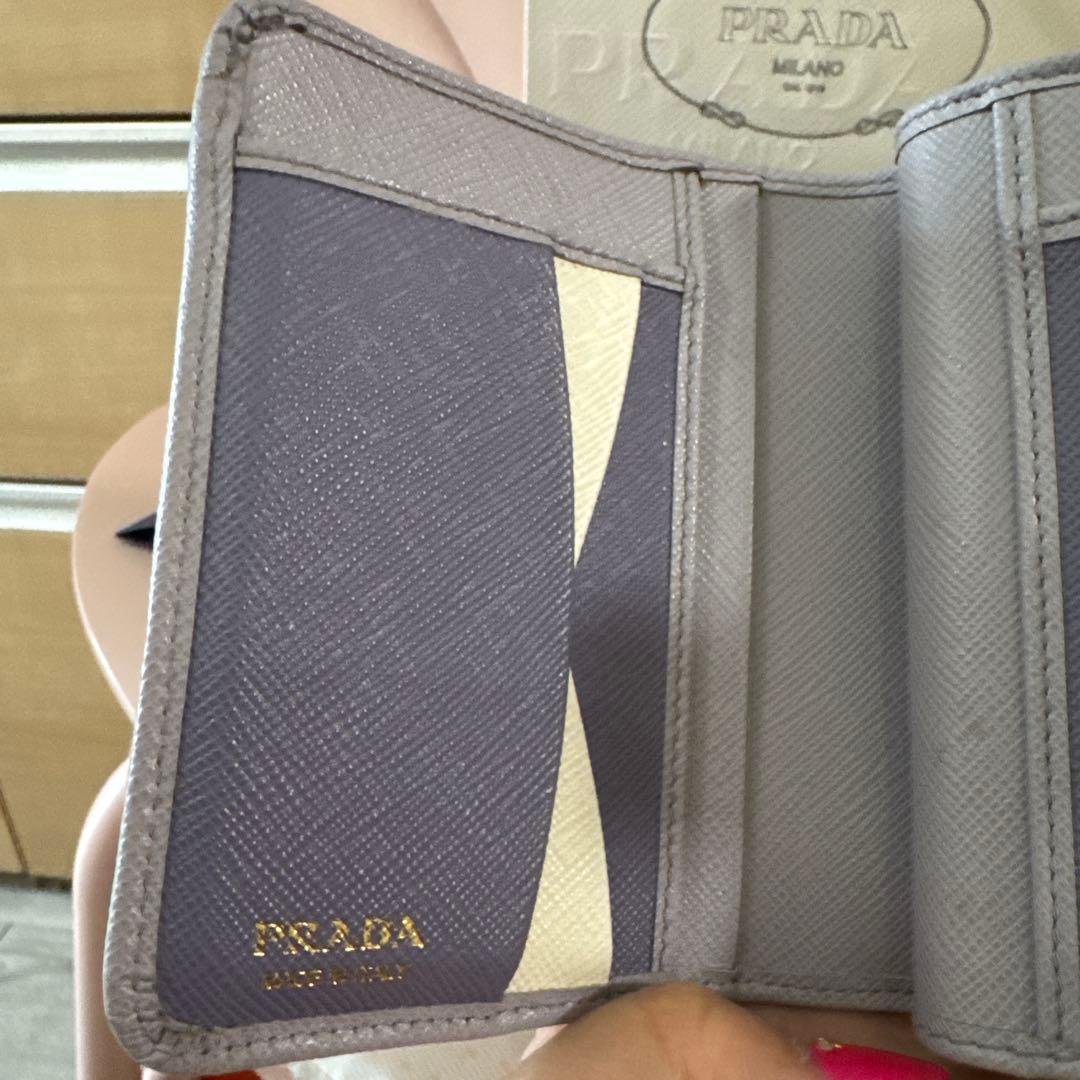専用　PRADA サフィアーノマルチカラー二つ折財布 美品　付属品完品