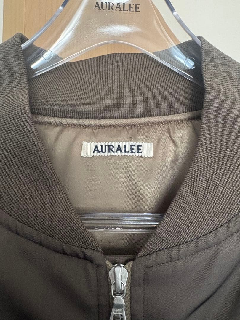 ジャケット・アウター AURALEE HIGH DENSITY SILK FLIGHT BLOUSON