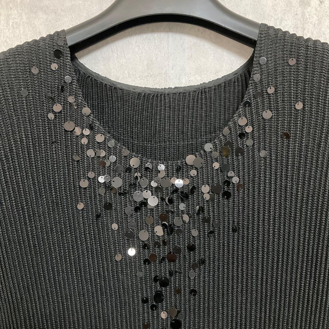 専用【SPECCHIO】　シャトルプリーツスパンコール刺繍フレンチスリーブワンピ