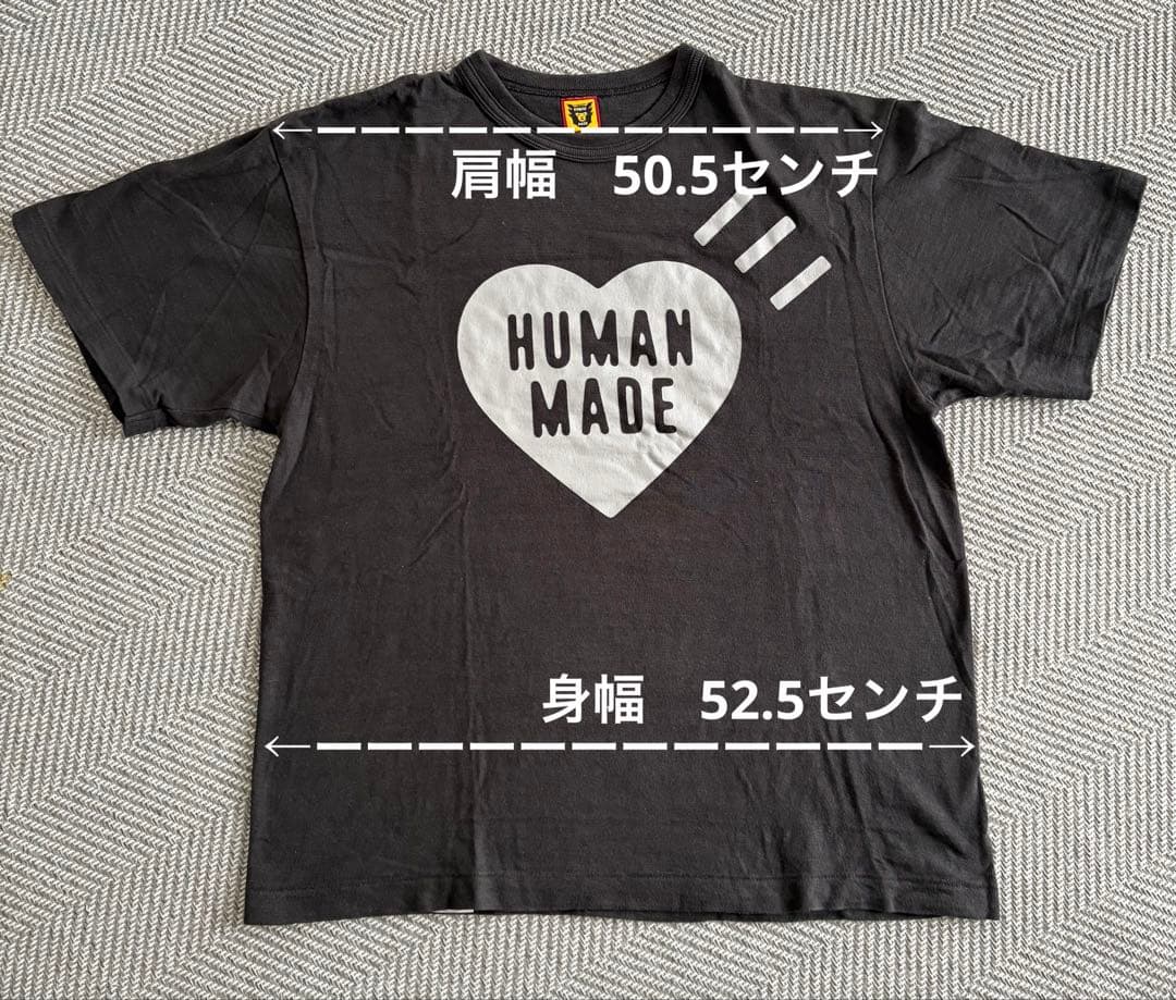 トップス HUMAN MADE Heart T-Shirt Black Gray