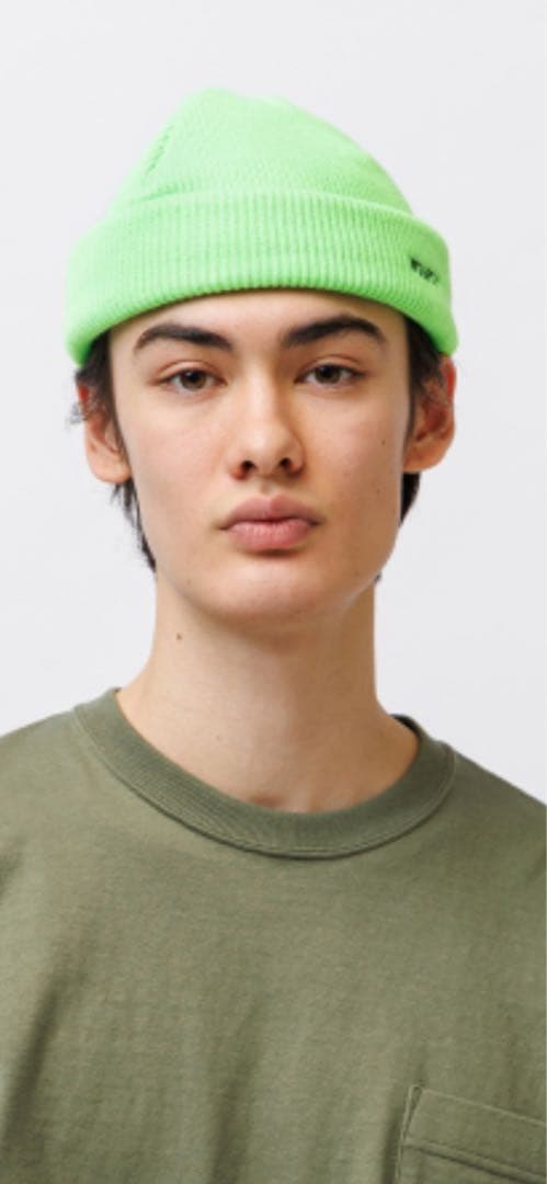 WTAPS ダブルタップス 251MADT-HT01 ニット帽 イエロー