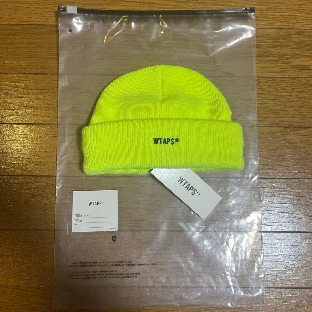 WTAPS ダブルタップス 251MADT-HT01 ニット帽 イエロー