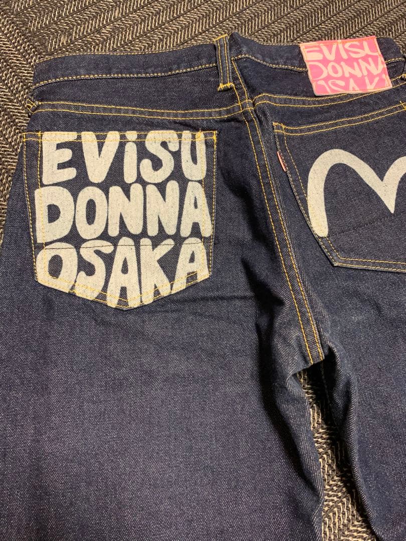 EVISU DONNA OSAKA 濃紺 エヴィス デニム パンツ 28×32
