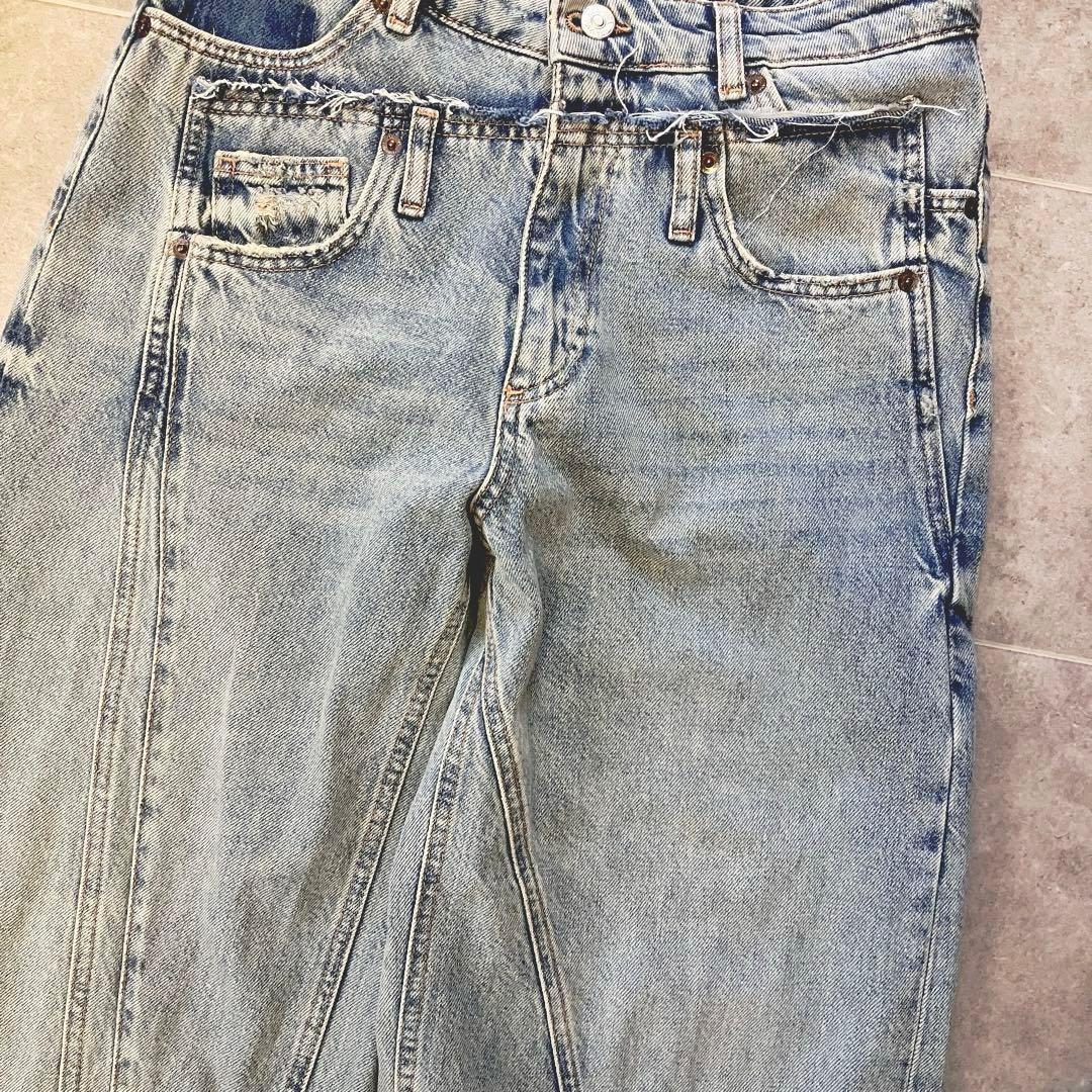 ZARA ギミック ワイドデニム バギー 立体裁断 デザインパンツ グランジ