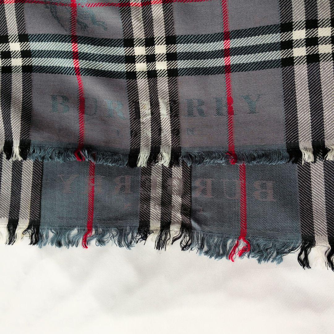 【美品】バーバリー カシミヤ100% ノバチェック 大判ストール シャドウホース