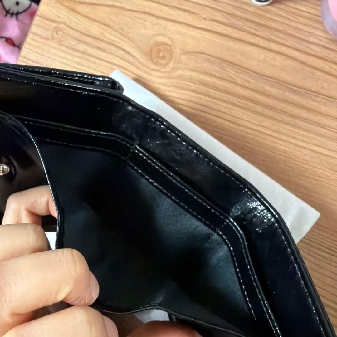fennec 黒 三つ折り財布 メタルプレート付き