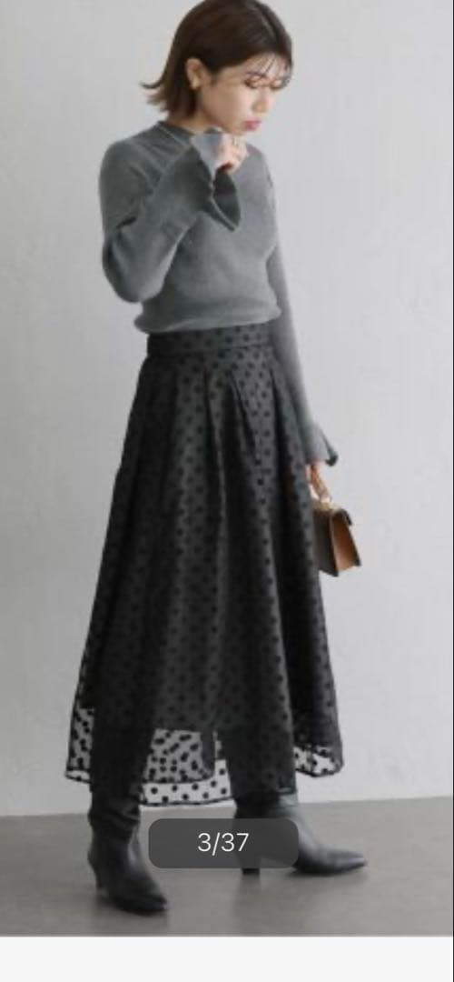ラトータリテ シアードットタックスカート★LaTotalit IENA 36