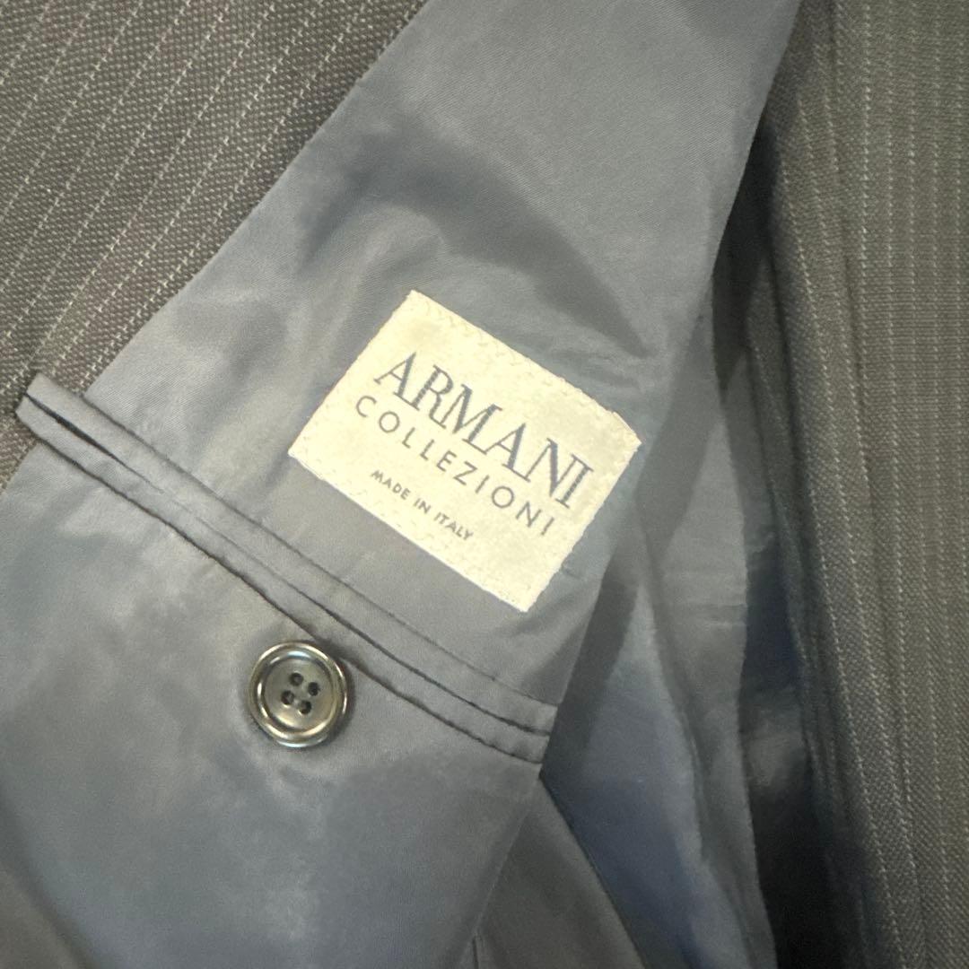 ARMANI COLLEZIONI ダークグレー ダブルブレストスーツ