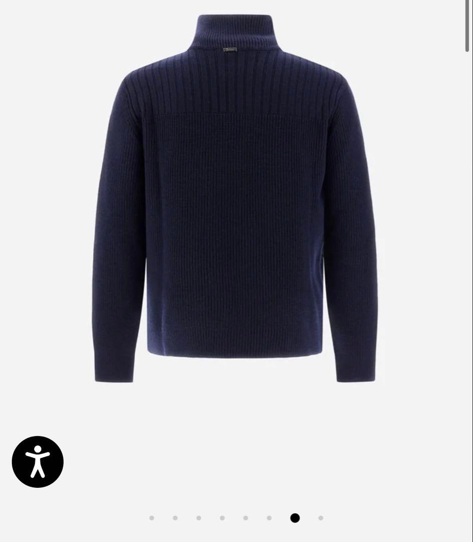 【BEAMS 新品未使用】Herno ダウン ジャケット ニットネイビー