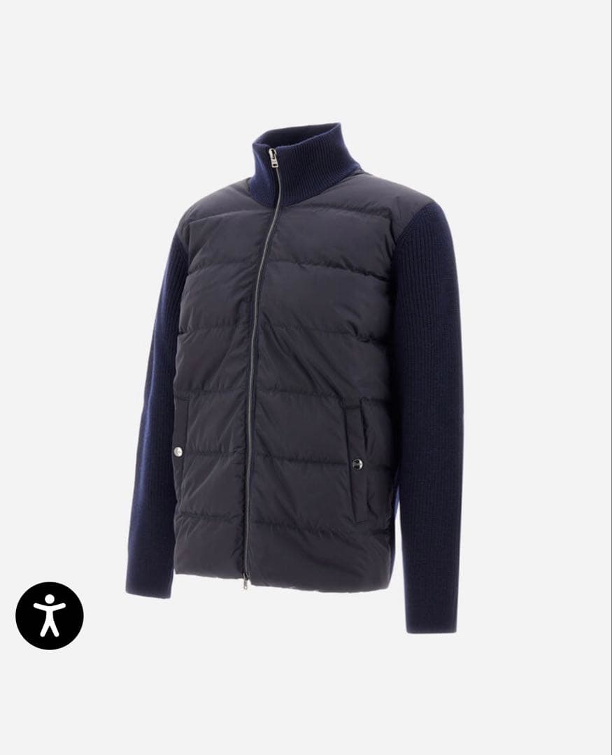 【BEAMS 新品未使用】Herno ダウン ジャケット ニットネイビー