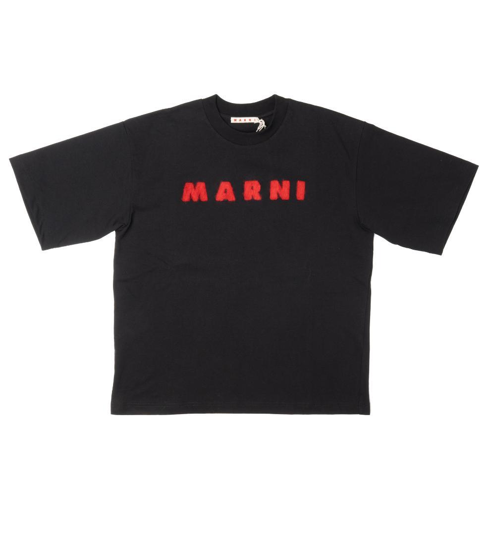 新品 MARNI マルニ モヘアパッチ ロゴTシャツ