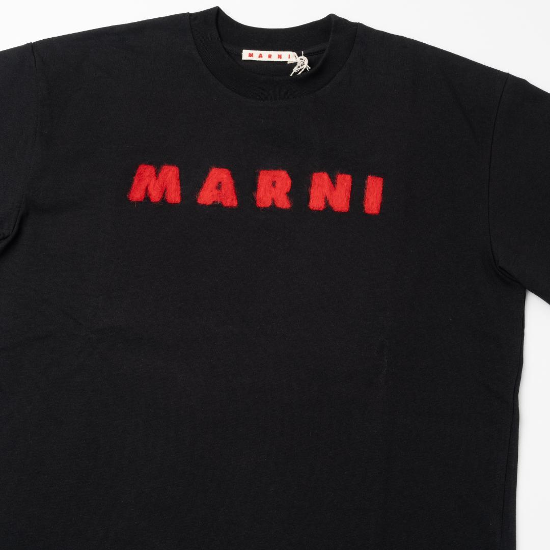 新品 MARNI マルニ モヘアパッチ ロゴTシャツ