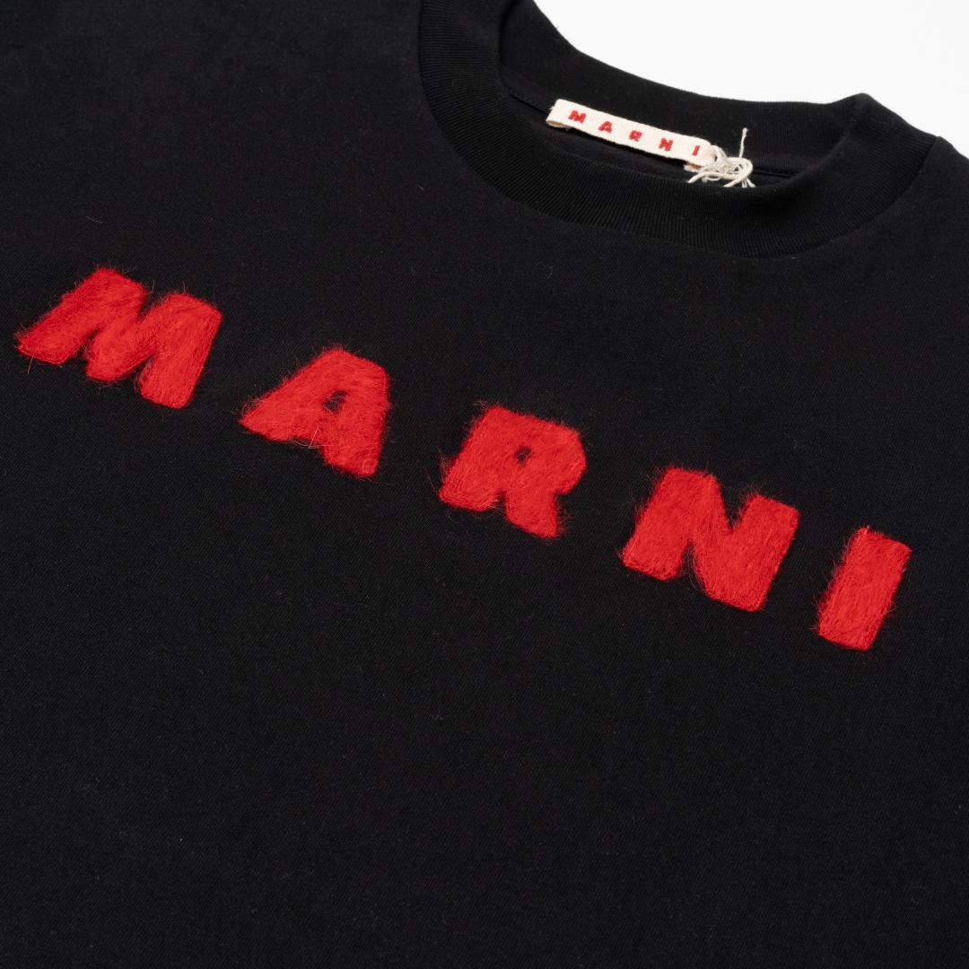 新品 MARNI マルニ モヘアパッチ ロゴTシャツ
