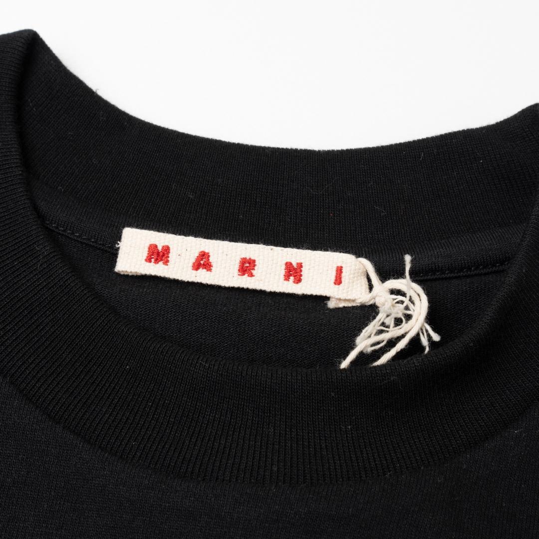 新品 MARNI マルニ モヘアパッチ ロゴTシャツ