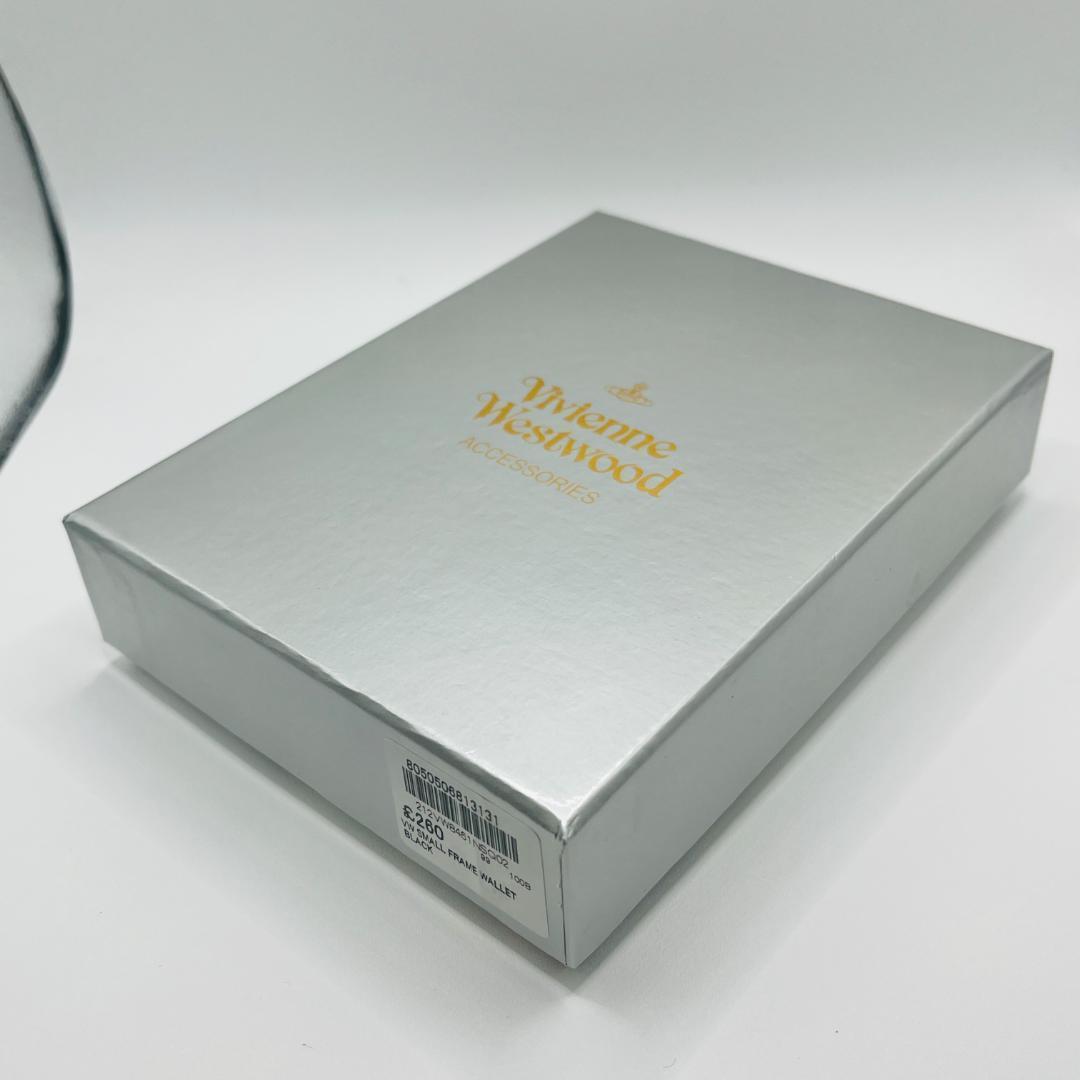 大特価 Vivienne Westwood 折財布 黒 がま口 定番 シンプル