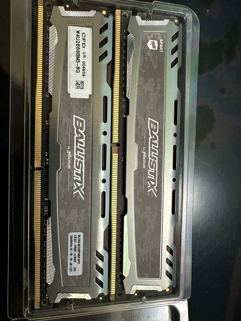 メモリー Ballistix DDR4-2666 16GB (2x8GB)