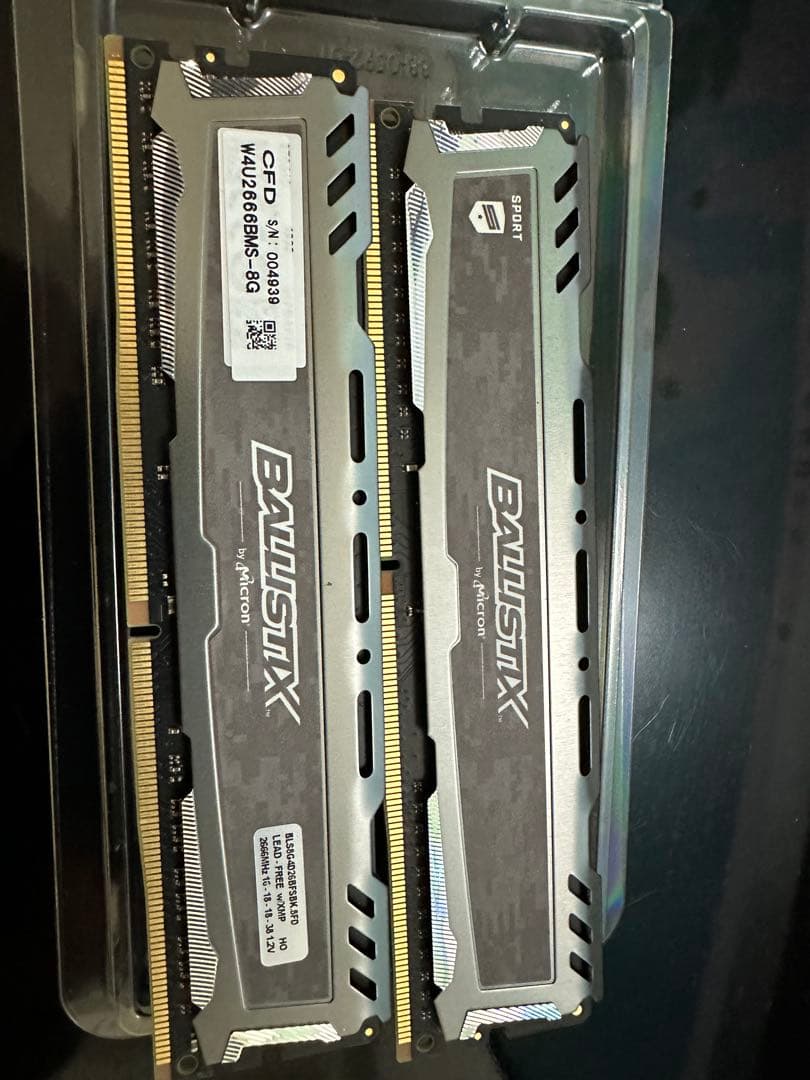 メモリー Ballistix DDR4-2666 16GB (2x8GB)