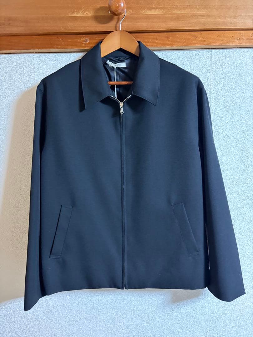 ジャケット・アウター PURE BLACK WOOL HARRINGTON JACKET