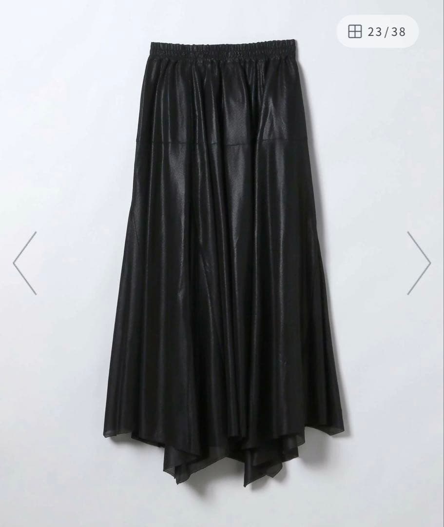 JEANASIS グリッターイレヘムスカート　ブラック