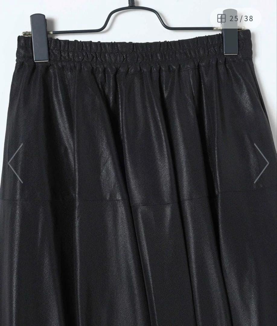 JEANASIS グリッターイレヘムスカート　ブラック