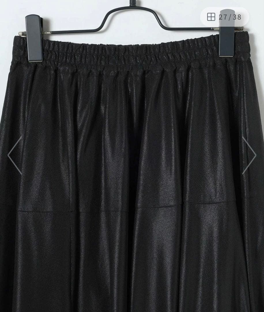 JEANASIS グリッターイレヘムスカート　ブラック
