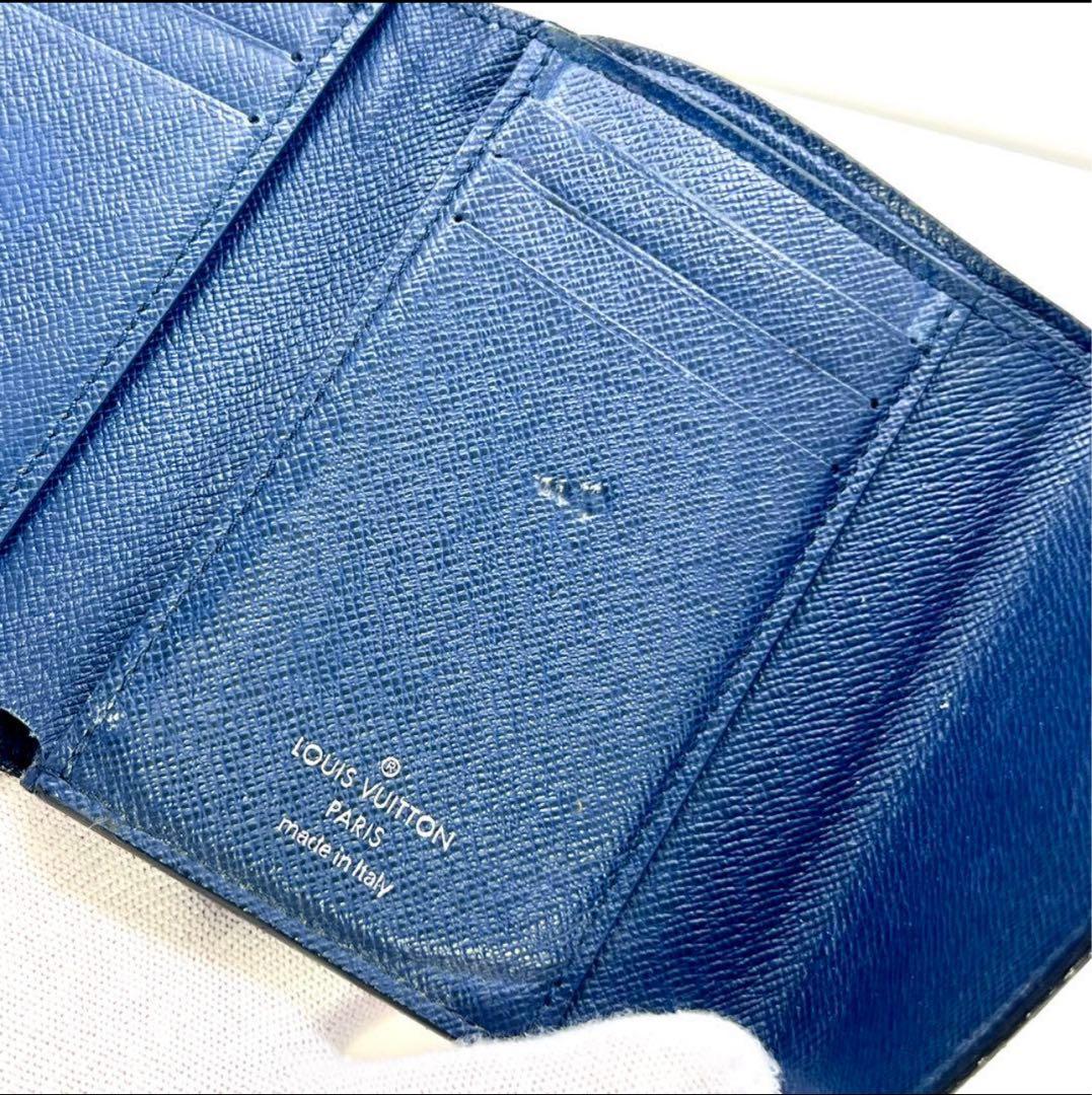 ルイヴィトン モノグラム LVエスカル ポルトフォイユ ヴィクトリーヌ ブルー