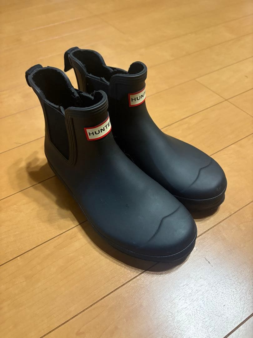 HUNTER レインブーツ ブラック 長靴 サイドゴア　ハンター　uk6 箱無