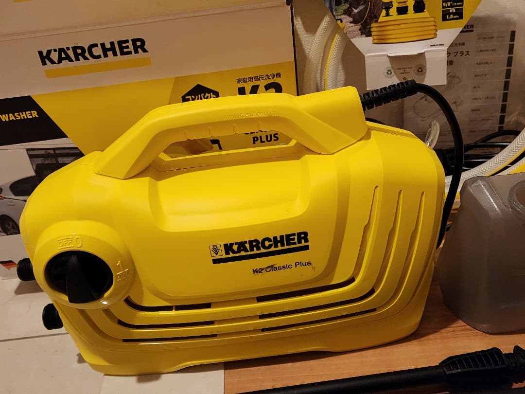 ケルヒャーK2ClassicPlus 高圧洗浄機 美品 ホース未使用 付属品完備