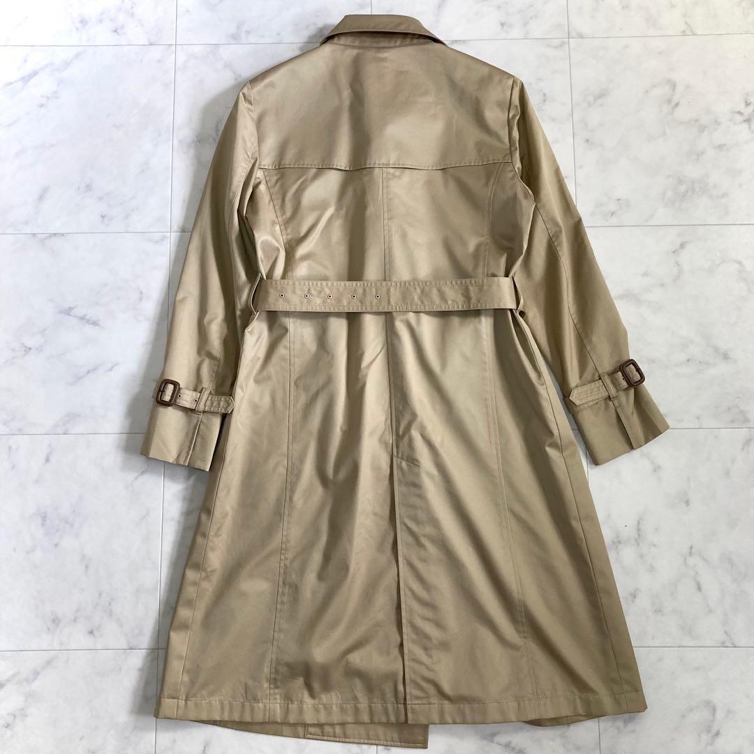美品 23区 20SS コットンギャバジンロングコート 38 ベージュ