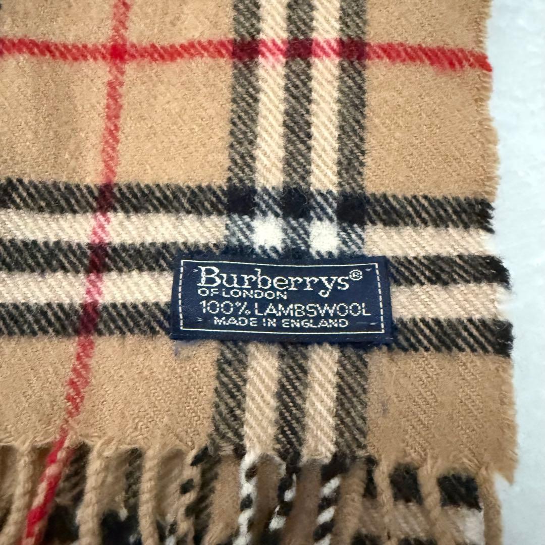 Burberry バーバリー　ノバチェックマフラー　ラムウール100%